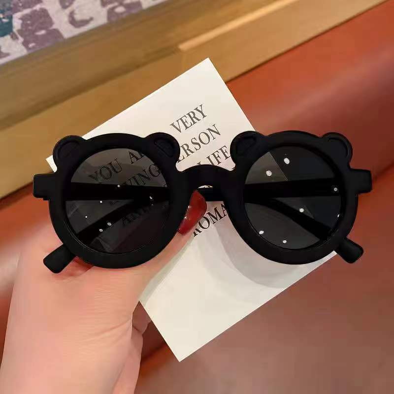 Wholesale Daisy cute bear round frame petal kid's sunglasses